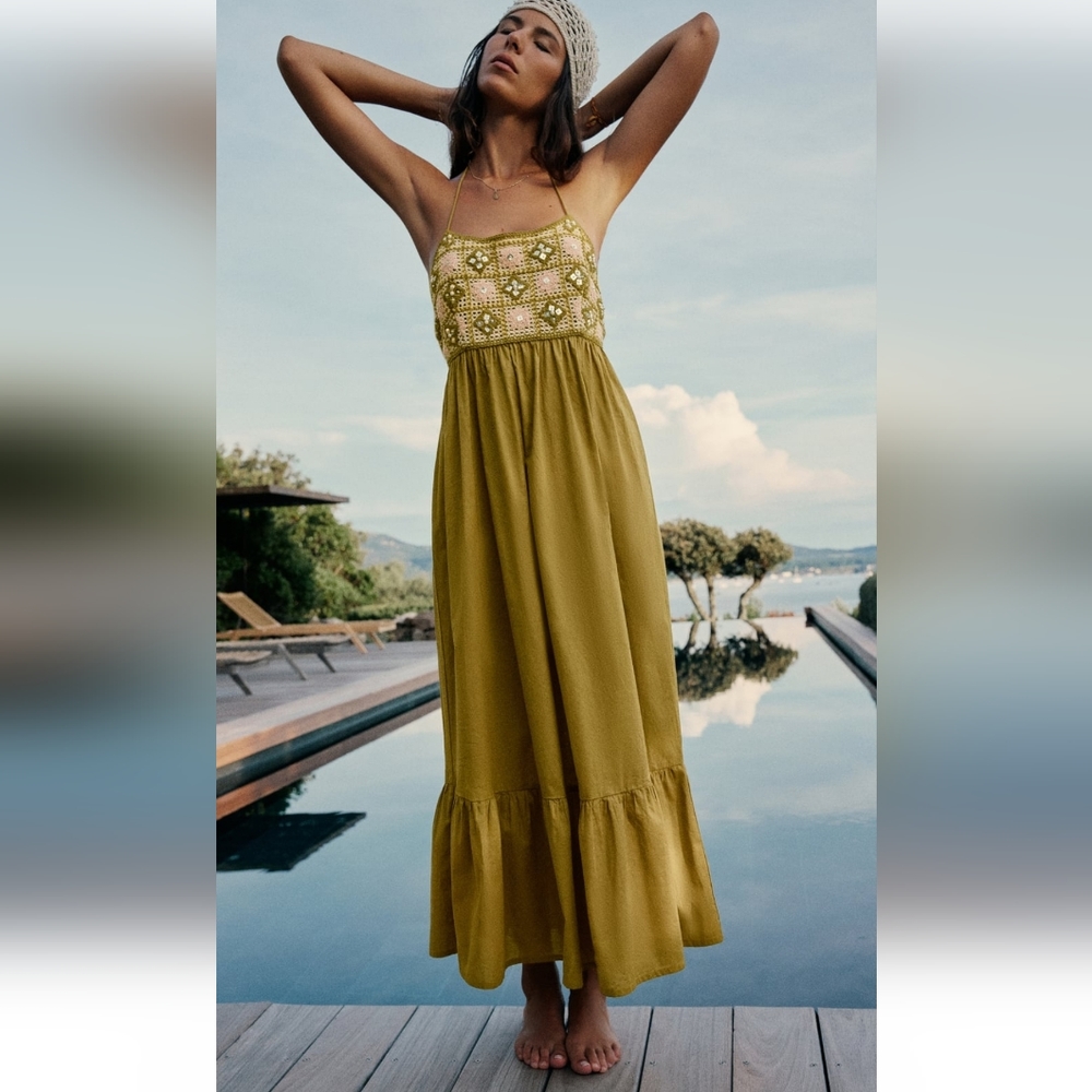 Zara beaded crochet dress